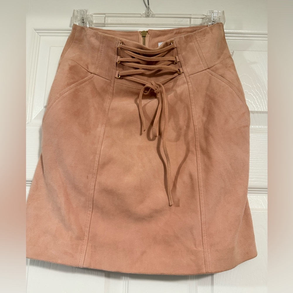 INTERMIX Genuine Suede Mini Skirt